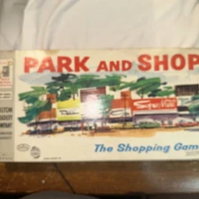 1960 Park and Shop Board Game Milton Bradley Co.  4300  Not Complete
