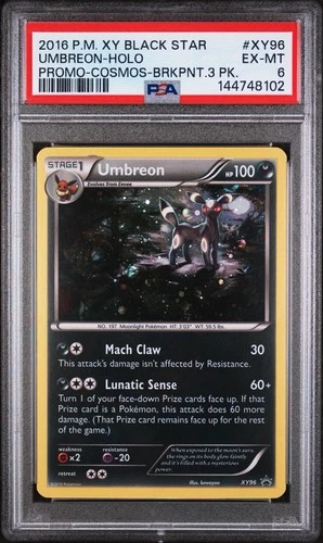 New Listing2016 POKEMON XY BLACK STAR PROMO #XY96 UMBREON HOLO PSA 6 FREE Shipping