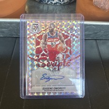 2023-24 Panini Mosaic Eugene Omoruyi Scripts Auto Silver Mozaic Prizm 