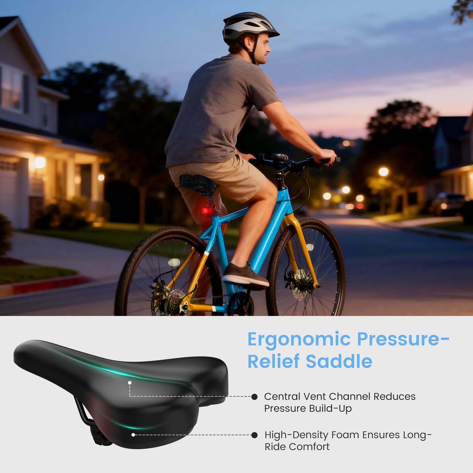 700C Hybrid Bike for Adults - Aluminum Step-Over Frame, Available in M & L Sizes