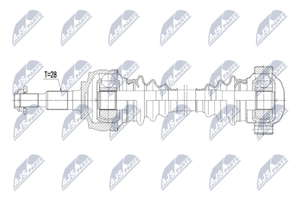NTY Antriebswelle NPW-PS-017 FüR Porsche 911 997 Targa Carrera-image