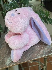 Vintage Commonwealth 2004 Bunny Plush Pink Purple Ears Heart Nose Sewn Eyes 13