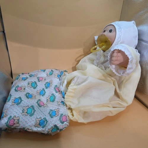 Cabbage Patch Kids Baby CPK WITH DIAPER 1982 BOY, overalls Doll Figure Stuffed