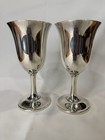 Set of 2 Vintage 6 3/4" Sterling Silver Goblets #14 by Wallace