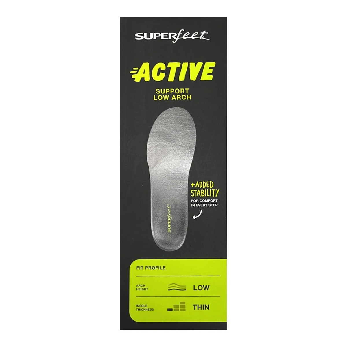 SUPERFEET ACTIVE SUPPORT LOW カーボン D Superfeet Unisex Carbon Active Support Low Arch Insoles