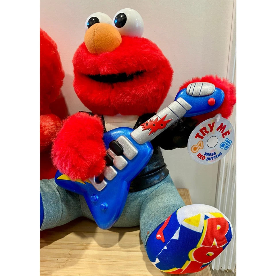 Guitarra Rock N Roll Elmo de colección toca música canta y agita 1998 con Elmo 2022 nueva con etiquetas Foto 2 de 4