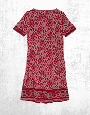 Womens Fat Face Short Sleeve Simone Geo Jersey Dress Red (A Bit Defect)