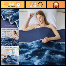 Cooling Blanket for Hot Sleepers 50"x70" - Lightweight, Breathable Ice Cold Thro