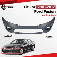 Front Bumper Cover Kit For 2010-2012 Ford Fusion Primed Bracket Ae5z17d957baptm