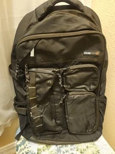SWISS TECH Lucerne Backpack, Multi Pockets  Black 17.5x12x6 LARGE Pre-Owned 