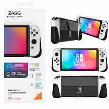 Nintendo Switch OLED Case 360 Storage Shockproof Clear Cover + Screen Protector