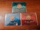 3- 1900's 1890's 1880's Indian Head Penny Cent Coin With Display Booklet& COA