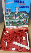 AMERICAN PLASTIC BRICKS - Halsam Products Co 5.5 Lbs With Instructions Book