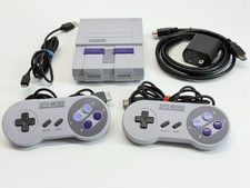 Super Nintendo SNES Mini Classic Edition Console + 2 Controllers & Plugs TESTED
