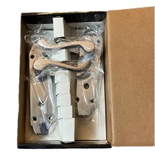 Chrome Bathroom Door Handle Set With Thumb Turn Lock