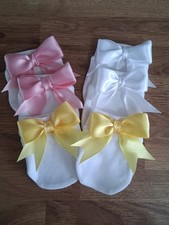 Brand New 3 Pairs Of Baby Girls White Anti Scratch Mittens Size Newborn