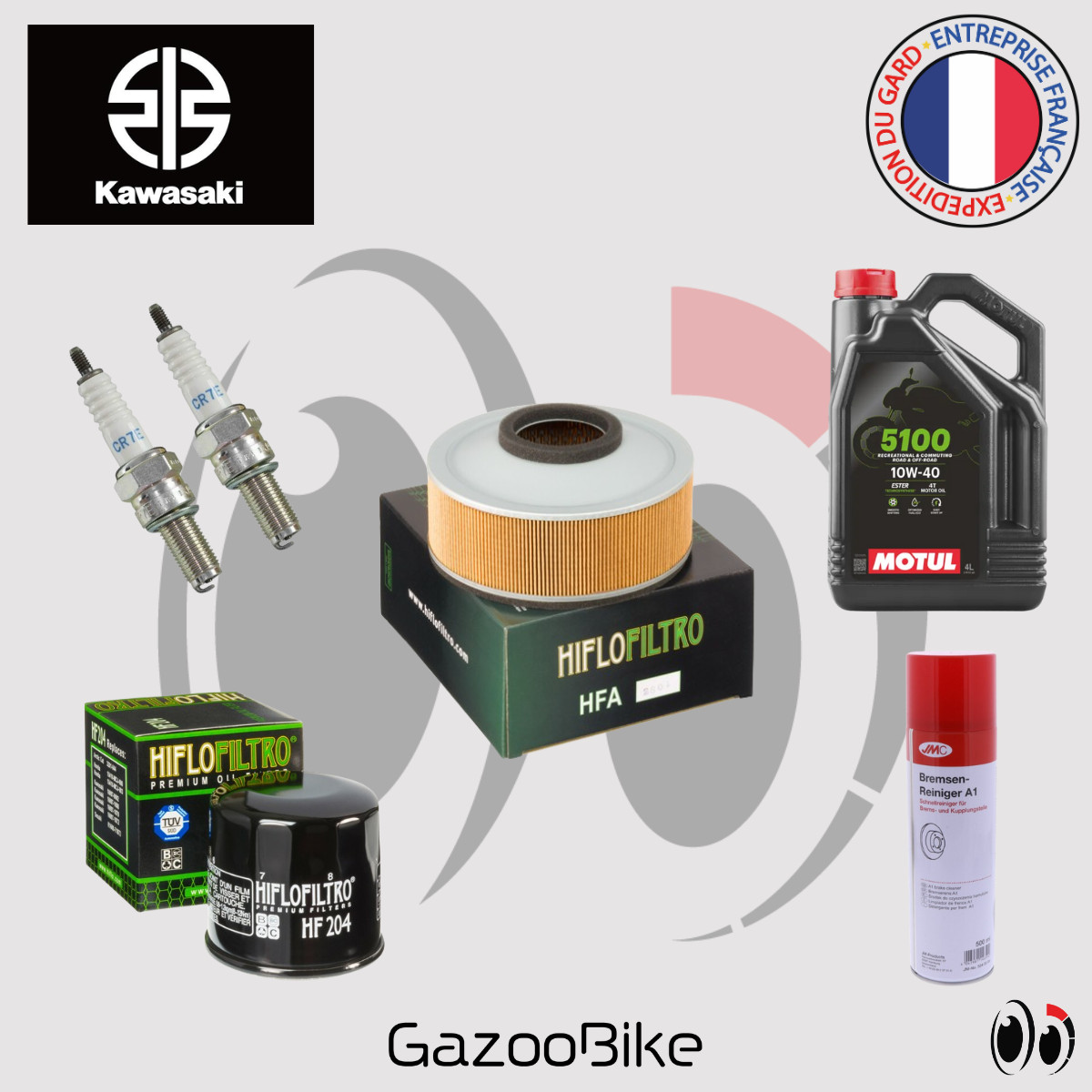 Kit vidange MOTUL 5100 10w40 pour moto KAWASAKI VN 800 soin premium du moteur