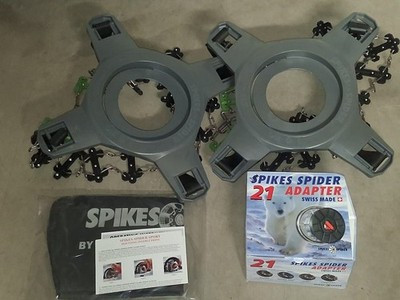 Spikes-Spider Sport Size 21 Winter Traction Aid Snow Chains (Pair) - New