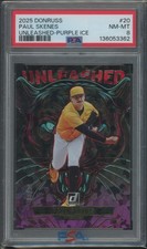 2025 Donruss Baseball Paul Skenes PIRATES #20 Unleashed Purple Ice /99 PSA 8