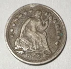 1855 P Arrows Seated Liberty Half Dime Original Coin!