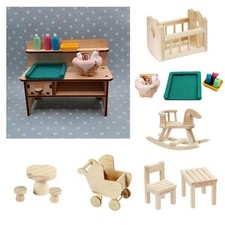 Wichtelmöbel Thema Baby Kinderzimmer aus Metall o Holz, Miniatur Möbel Wichtel