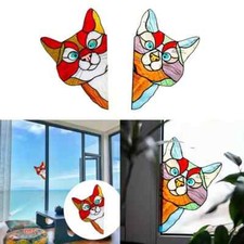 Lot of 7  NEW  Peeking Cat Sticker Glass Window Wall Cling Self-Adhesive