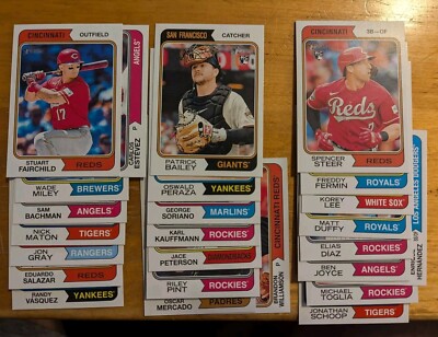 2023 Topps Heritage Short Print SP w/High Number singles 1974 pick fill your set