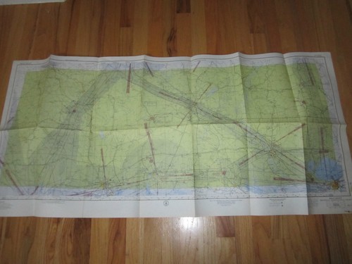 1957 BEAUMONT SECTIONAL CHART MAP - 49" X 33" - TUB RH-3