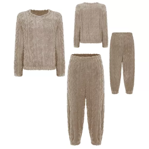 Womens Pajamas Set New Year Sleepwear Solid Color Homewear Elastic Waistband - Picture 79 of 79