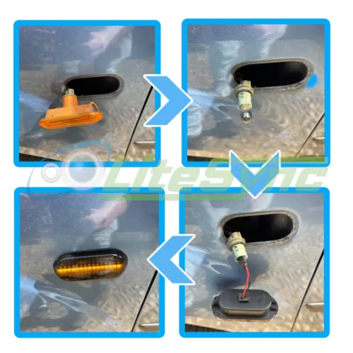 Dynamic LED Side repeater Indicator lights Smoked for VW Up! 2012-2016 - Picture 6 of 11