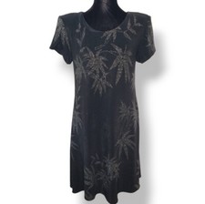 Vintage Jessica Howard Black Cocktail Dress Size 10 Bling Glitter LBD USA MADE