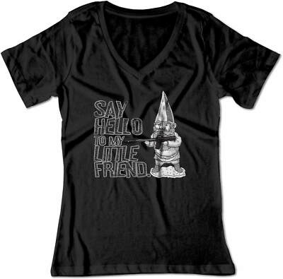 BSW Women's Say Hello To My Little Gnome Machine Gun V-Neck