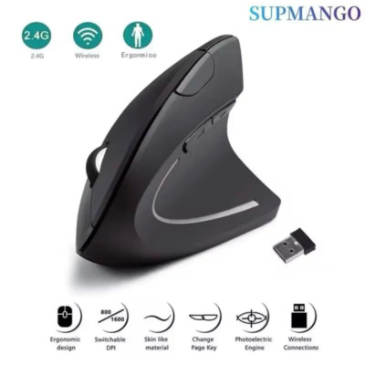 Vertikale Maus Kabellos Ergonomisch Usb Kabellos Karpaltunnel Bis 1600 Dpi