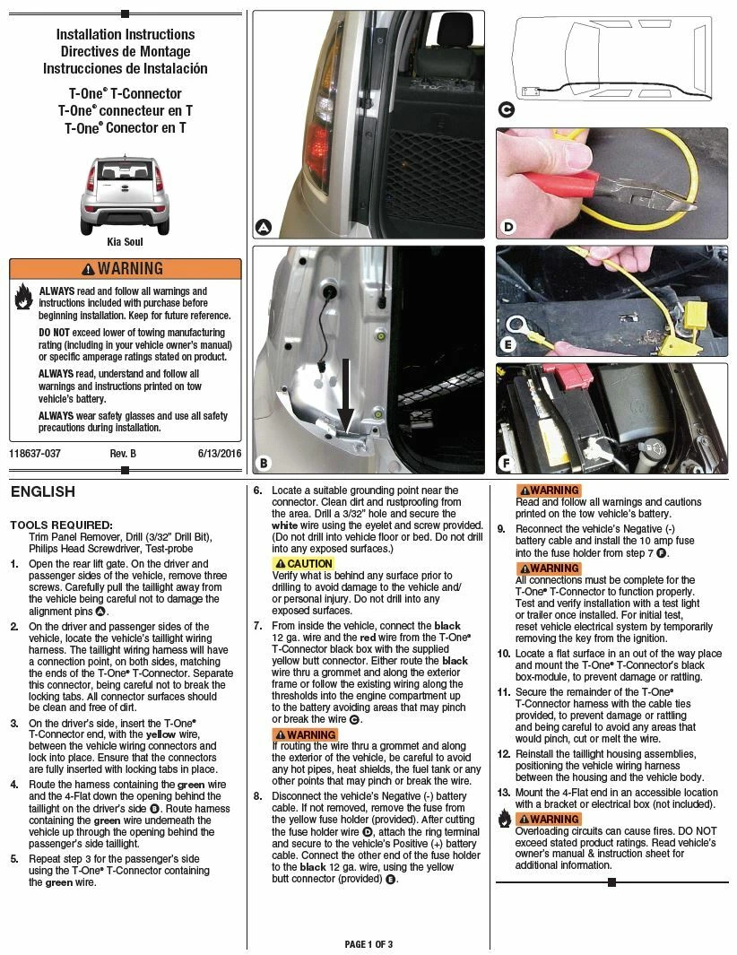 Kia soul trailer wiring harness deals
