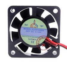 1 PCS SAN JUN Fan SJ4010HD2 DC24V 0.14A 4010 4CM 2 wire cooling fan