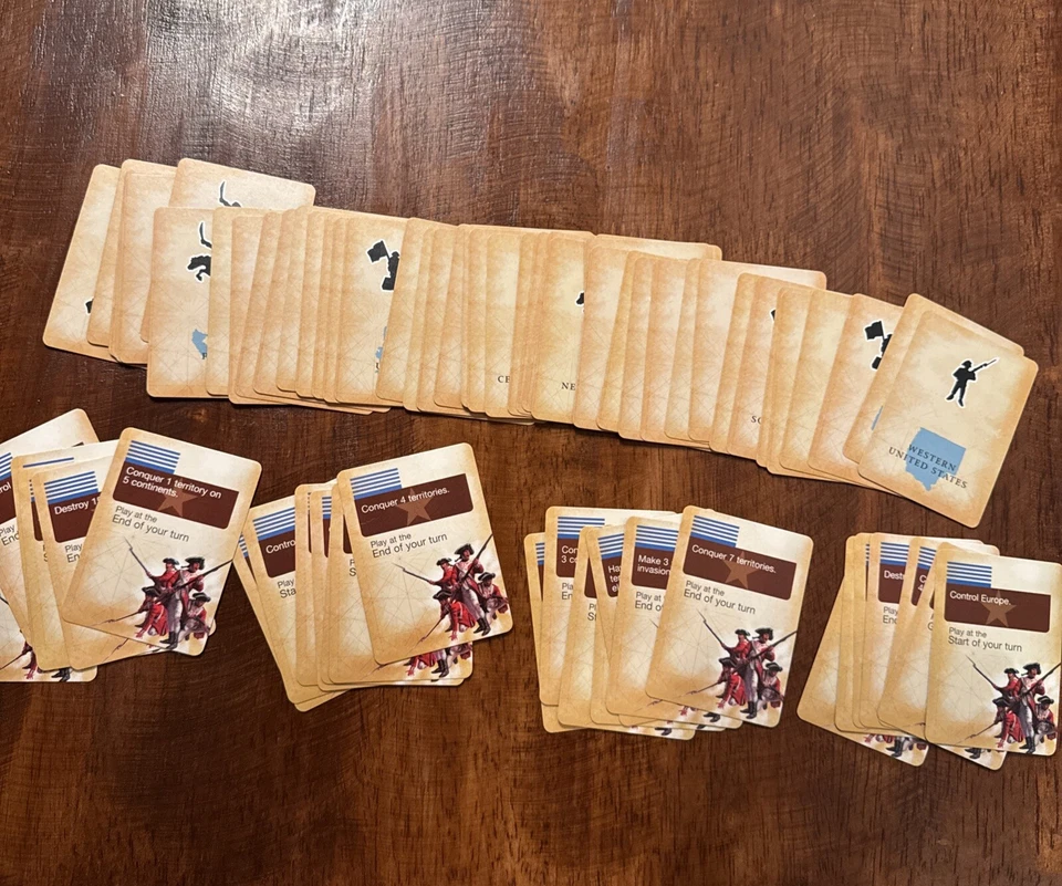 28 Mission Cards, 44 Territory Cards for Risk Game Replacement 2003 - Image 2 of 2