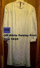NEW Dress Long Sleeve Career or Sp Occ Size 18 Polyester Off White   Cream N393