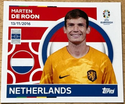 TOPPS EURO EM 2024 FUSSBALL STICKER Marten De Roon NED 14