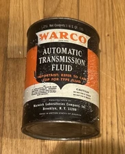 Vintage WARCO Automatic Transmission Fluid Can 1 qt # WLCO-ATF-334