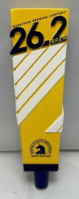 Marathon Brewing Company 26.2 Brew Tap Handle 8'' Tall NIB Blue & Yellow