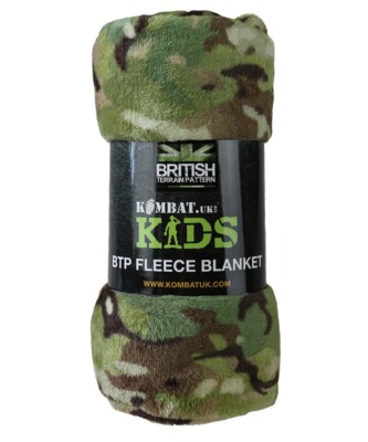 Kids BTP Army Camouflage Blanket Super Soft Fleece Boys Girls Bedroom Camo  Bed - Main Image
