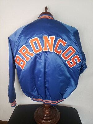   Vintage Chalk Line XL Denver Broncos Starter Style Spellout Jacket Rare EUC 