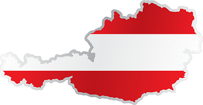 Austria Country Flag Reflective Decal Bumper Sticker