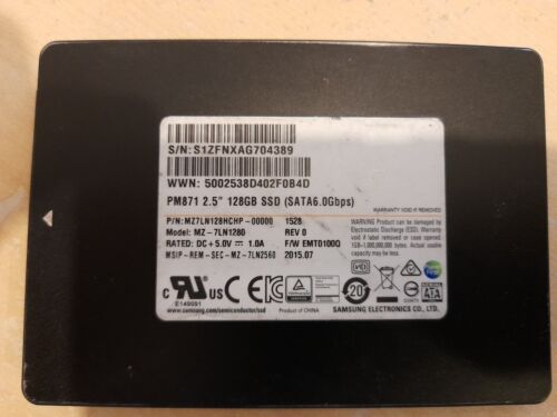 SSD Samsung PM871 128 gb