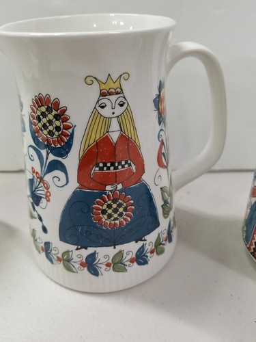 SAGA NORSK Design FF Norway Decorative Pitcher and 4 Cups - Picture 9 of 14