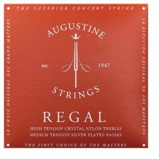 Regal/Red - Medium Tension Nylon Guitar Strings 1 Set of All 6 Strings Augustine