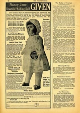 1922 Print Ad of Nancy Jane Walking Doll Farm Life Aunt Molly