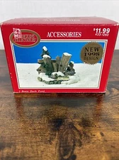 1998 Dickens Collectables Accessories Vtg Christmas Village Duck Pond NOS