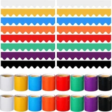16 Rolls Scalloped Bulletin Board Borders 262.4 Feet Classroom Bulletin... 