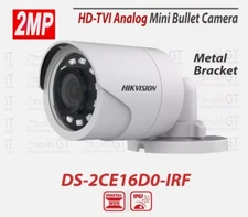 DS-2CE16D0T-IRF HD1080p 2MP Bullet Camera HD-TVI/AHD/HD-CVI/CVBS IR25M